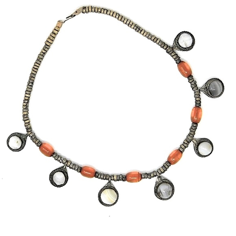 Vintage Primitive Tribal Pendant Choker Necklace